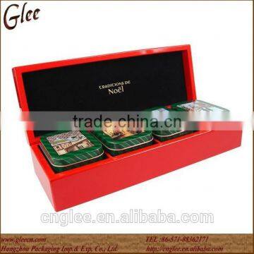 Chinese Tea Packing Boxes 4 Compartment Tea Storage Box photo-2