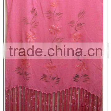 Georgette Stoles with brush beaded fringes scarves