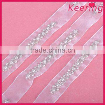 Fashionable Wide Lace Trim Pearl Trimmings New Fancy Trim WTP-1329 photo-2