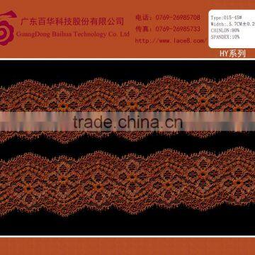 Wavy Elegant Tricot Embroidered Sex Nylon Lace Trim Fabric for Lady's Garments photo-2