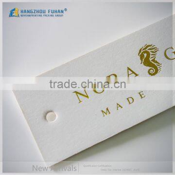 Hot Stamping Gold Color Logo White Hang Tag photo-3
