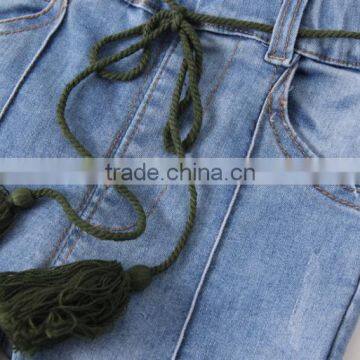 Wholesale 2017 Girls Classical Flared Jeans Kids Washed Skinny Jeans photo-3