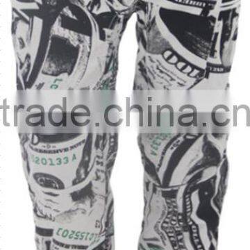 Mens Fashion Elastic 180g TC Washed Long Pants in Stock photo-3