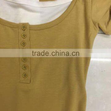 Factory Closeout Women Fashion Yellow Cute T-shirt With Hoodies photo-4