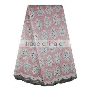 Bestway Nigerian Traditional Wedding Dress Organza Big Lace Fabric With Sequins photo-4