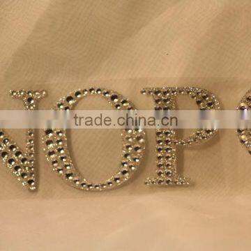 3D Glitter Crystal Stone Letters Laptop Stickers photo-3