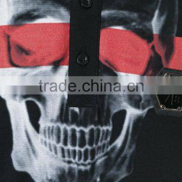 Mens Skull 3D Printed Polo Shirts Customized Logo in Modern Design photo-4