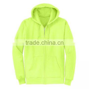 Wholesale Zip Up 65% Polyester 35% Cotton Plain Fleece Men's Hoodie Manufacturers photo-5