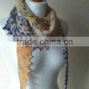 Unique Hand Knit Scarf - Knit Scarf - Hand Knit - Spring Scarf - Modern Scarf - Asymmetric Scarf photo-5