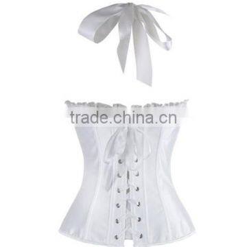 Elegant Women Waist Trainer Cincher Overbust Corsets Shaper Bowknot Halter Tops Sexy Waist Trainer photo-3