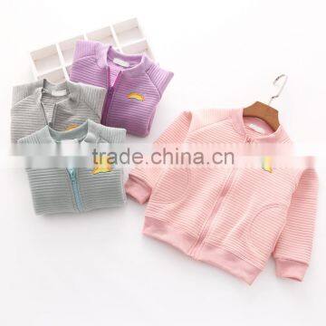 Spring Solid Color Embroidery Cotton Wholesale Girls Jacket photo-2