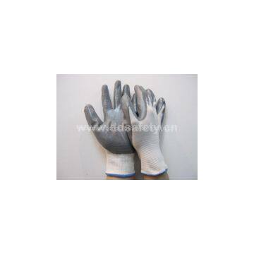 grey nitrile coated nylon/polyester glove