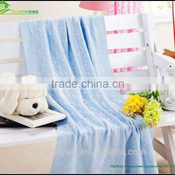 Cotton knitted blanket white cotton plaid throw woven for sofas home cotton knitted towel 75X100 CM