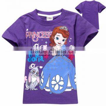 Wholesale Cartoon T-Shirts, Princess Sofia T-Shirt for girls, Cotton T-Shirts cheap price