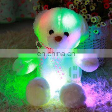 HI CE valentine gift fantastic light up teddy bear plush toy