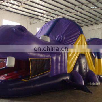 2017 Newest Design 3D Hippo Inflatable Obstacle/ Obstacle Course Challenge for Birthday Party photo-3
