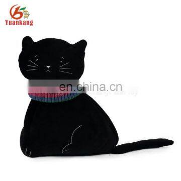 SA8000 factory custom made 30cm black plush cat toy