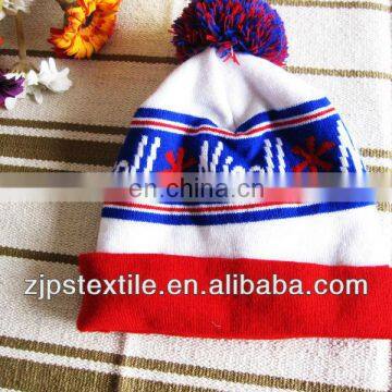 2014 Latest 100% acrylic Jacquard Chequer Printed warm knitted hat,winter beanie