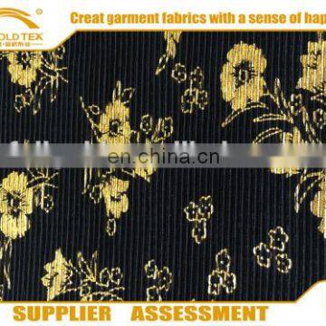 High Quality Summer Custom Digital Printed Shining Fabric With Crumple With FOIL