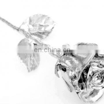 Silver Plated Natural Rose