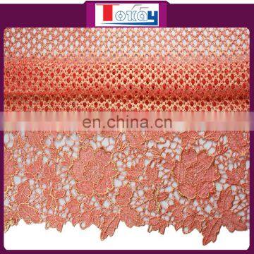 flower pattern hot design nigeria guipure lace garment for wedding and party