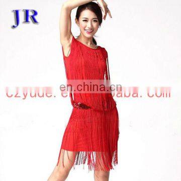 Competition Fringe Latin Dance Costume Dress L-7002# photo-2