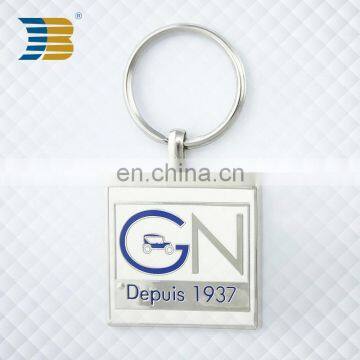 Square Shape Hard Enamel Custom Metal Car Keychain photo-2