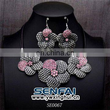Fashion Bridal Jewelry Set Pearl Fresh Flower Shape Necklace