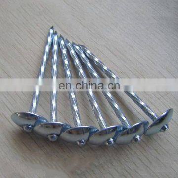 Galvanized Combination Roofing Nails Corrugated Ring Shank With Umbrella Head and Washer