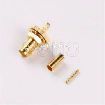 Gold Plated Female Jack Bulkhead Solder RF SMA Connector for Rg405 Cable photo-2