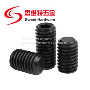 Carbon steel alloy steel gr12.9 grub screw high tensive black set screw DIN913