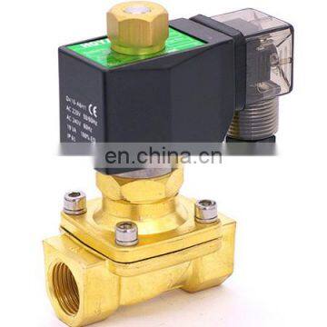 GOGO 2 way brass Normally open solenoid valves  DC24V/12V /AC110V/220V 1/2 inch Orifice 15mm zero pressure start with plug type