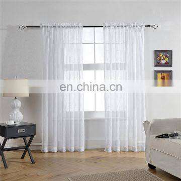 Hot sell white embroidery fabric for window curtain