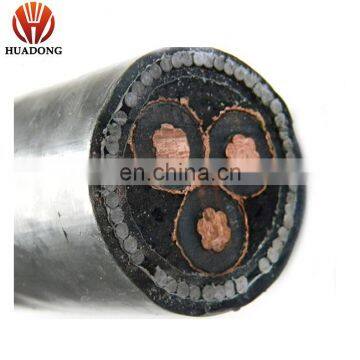 Huadong cable  Medium Voltage 22kv 3 core 300mm2 aluminum power cable xlpe insulated with price list