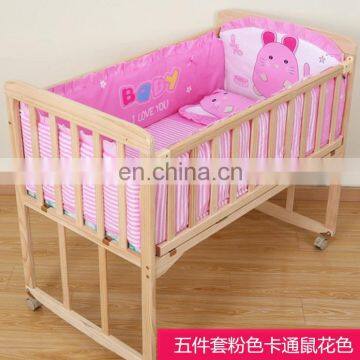 2020 Mothers Wise Choice 100% Cotton Bumper Set Cartoon Printed Soft Multi Size Baby Crib Bed Linen Comforter Bedding Set photo-4