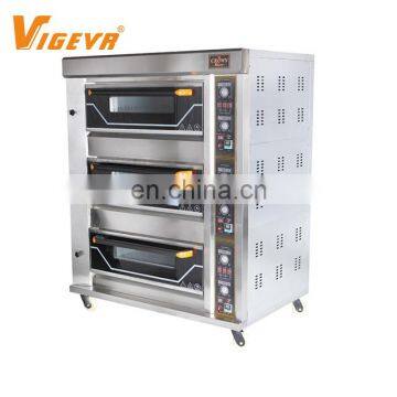 Industrial Bakery Machine Cake Bread Pizza Baking 3 Deck Gas Oven Prices photo-3