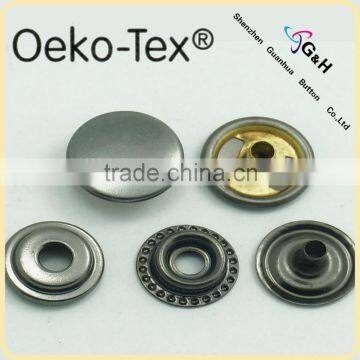 VT-7 snap button with ring type in gun metal color