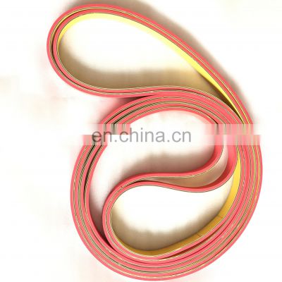 Yellow Flat Belt Coated With Red Rubber(section 3050x22x6)