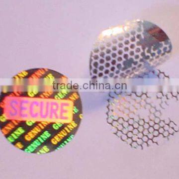 new arrive high-quality avoid copy oval hologram scrape sticker