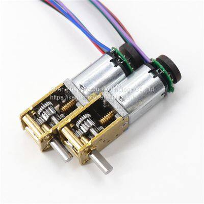 KG-1218FN20 3v 6v N20 worm gear motor 12mm micro right angel gear reduction motor with encoder from kegu motor