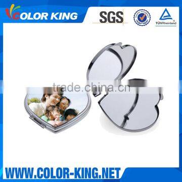 Cheap Sublimation Blank Compact Printable Portable Metal Dressing Mirror