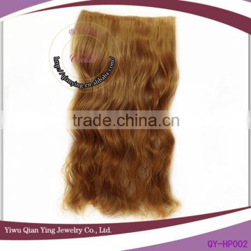 brown natural way easy clips curly synthetic fiber hair extensions