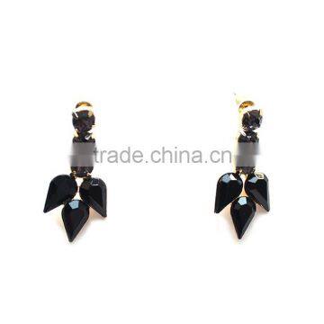 Fancy black resin stone diamond party earring ,daily wear earrings,ear stud