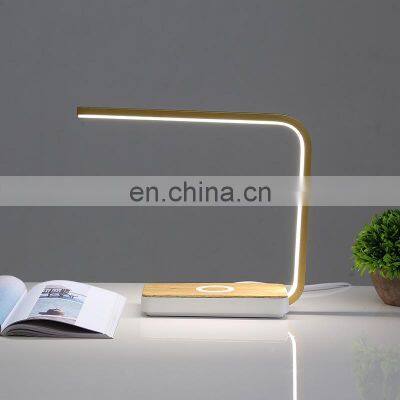 3 Way Touch Table Lamp Dimming For Bedroom Bedside Table Lamp USB Phone Wireless Charger