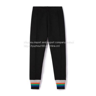 Girls' Leggings Winter 2021 New Big Kids Rainbow Double Sided Fleece Pants for Kids photo-2