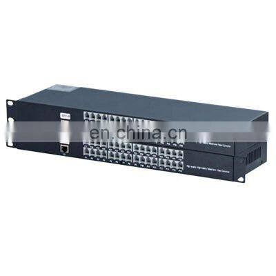 1 Pair 32 Channel Telephone + 1 Port 10/100M Ethernet Telephone Fiber Optical Converter