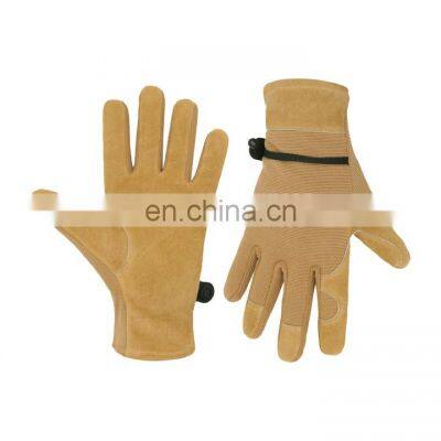 HANDLANDY Working Protective Equipment Mechanic Hand Safety Leather Cowhide Construction Work Gloves