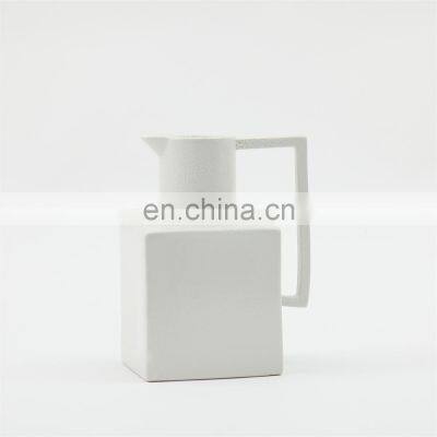 new design ceramic decoration home white kettle jug vase nordic decor