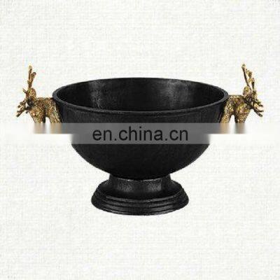 black colour gold plated deer wine bucket