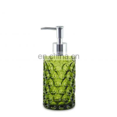 Glass Bathroom Accessories Sets of 6 Pcs With Glass Lotion Dispenser Green Color Bathroom Sets photo-3
